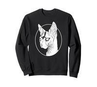 Sphynx Gothique Chat Art Minimaliste Occulte sorcière Sweatshirt