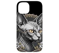Sphynx Gothique Chat Occulte sorcière géométrie sacrée Coque pour iPhone 14