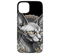 Sphynx Gothique Chat Occulte sorcière géométrie sacrée Coque pour iPhone 15 Plus