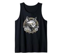 Sphynx Gothique Chat Occulte sorcière géométrie sacrée Débardeur