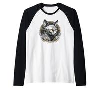 Sphynx Gothique Chat Occulte sorcière géométrie sacrée Manche Raglan