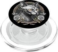 Sphynx Gothique Chat Occulte sorcière géométrie sacrée PopSockets PopGrip pour MagSafe