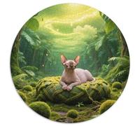 Sphynx, Puzzle Inspirant Circulaire 1000 Pièces AvecPet Chat, Destiné À Ceux en Quête De Beauté Et De Calme 1000pcs (67.5x67.5cm)