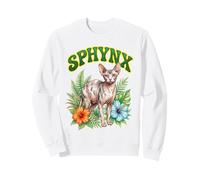 Sphynx Sphynx Floral Groovy Aquarelle Boho Sphynx Sweatshirt