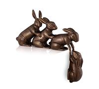 SPI Home 53040 Sculpture de jardin Lapins à main 38,1 x 45,7 x 8,9 cm