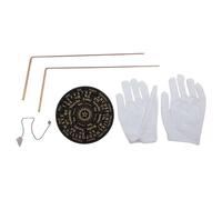SPI Lot de 6 tiges de radiesthésie et pendule en cuivre à 99,9 %, outils de divination télescopiques pour divination de l'eau, guérison énergétique, chasse au trésor, détection de minéraux et de