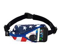 Spibelt Ceinture de Course sans Rebond pour Coureurs, athlètes et aventuriers 24" à 47" Spécialité Drapeau américain