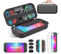 Spican Kit d'accessoires pour Switch 2 compatible avec Nintendo Switch 2 (2025) et Switch/OLED, kit cadeau Switch avec étui de transport, 3 coques de protection, 2 protecteurs d'écran et 4 capuchons