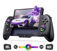 Spican Manettes pour Nintendo Switch/OLED, accessoires pour commutateurs sans fil, manette de mode portable pleine taille avec batterie/turbo pour jeux Switch