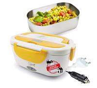 Spice Amarillo INOX Plus Chauffe-Plat Portable Double Tension 220 V - 12 V avec Bac 1, 5 L Amovible + Set de 3 Couverts en Acier Inoxydable