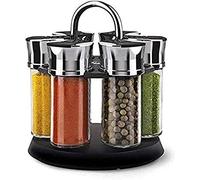 Spice Bocaux D'épices, Noir, Lot de 6