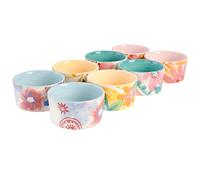 Spice by Tia Mowry Goji Blossom Lot de 8 ramequins peints à la main