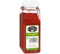 Spice Classics Poudre de chili de 473,6 g - Un récipient de 473,6 g de poudre de piment moulu fabriqué à partir de piments, d'origan et d'ail, parfait pour les plats mexicains ou inspirés du sud-ouest
