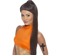 Spice Girls Marron Sporty Spicegirl Perruque Queue Accessoire Déguisement