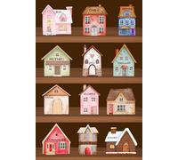 Spice Houses: Notebook, 2nd Edition, Village, Mini town, Cozy cottagecore, Victorian style, vintage, antique, kitchen heirloom cookbook, lined ... office, teachers, cooks, chefs, mothers day