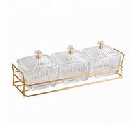 Spice Storage Box Set Gold 31cm Multi-Grid