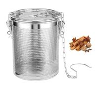 Spice Strainer Stainless Steel Loose Tea Infuser Cooking Mesh Ball Filter with Chain Hook
