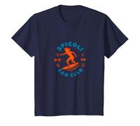 Spicoli Fan Club : Retro Surf Enthusiast Nostalgia T-Shirt, Enfant, Bleu Marine, 12 Ans