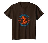 Spicoli Fan Club : Surf rétro Nostalgie enthousiaste T-Shirt, Enfant, Marron, 12 Ans