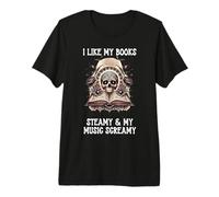 Spicy Book Lover I Like My Books Steamy and My Music Screamy T-Shirt Haut de Gamme