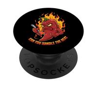 Spicy Chili Pepper Cartoon Can You Handle The Heat PopSockets PopGrip Adhésif