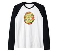 Spicy Chili Pepper Hot Food Life's Better with a Kick Design Manche Raglan