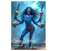 Spicy Fantasy - Göttinnen (Wandkalender 2026 DIN A2 hoch), CALVENDO Monatskalender: Ein Kalender zeigt jeden Monat eine nackte Göttin aus ... in kunstvollen, mythologischen Darstellungen.
