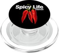 Spicy Life Everyday with Red Chili Paper Graphic Designs PopSockets PopGrip pour MagSafe