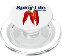 Spicy Life Everyday with Red Chili Paper Graphic Designs PopSockets PopGrip pour MagSafe