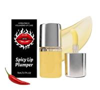 Spicy Lip Plumper - Maximum Extra Strength,Clear Glass-Like High-Shine Lip Gloss,Gloss Repulpant Levres,Repulpant Levre Puissant,Lip Volumizer,Volumateur Lèvres,Baume Répulpant,Effet Volume Immédiat