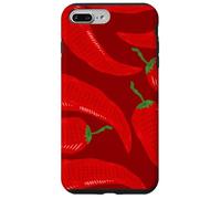 Spicy Red Pepper Pattern for Spice Addicts and Flavor Fans Coque pour iPhone 7 Plus/8 Plus