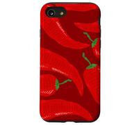 Spicy Red Pepper Pattern for Spice Addicts and Flavor Fans Coque pour iPhone SE (2020) / 7/8