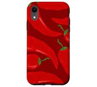 Spicy Red Pepper Pattern for Spice Addicts and Flavor Fans Coque pour iPhone XR