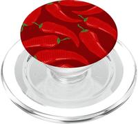 Spicy Red Pepper Pattern for Spice Addicts and Flavor Fans PopSockets PopGrip pour MagSafe