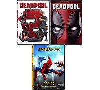 Spider Dead Marvel pool Triple Super Hero Movies Deadpool with Gag Reel (DVD ) Part 2 + Homecoming Spider-Man Movie 3 Pack Comic