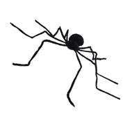 Spider Decor - Araignée géante effrayante d'Halloween pour intérieur, contrôle vocal, vibration, jouets en peluche réalistes à piles pour maison hantée pour arbre, fenêtre, mur