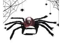 Spider Dog Costume, Halloween Pet Outfit with Plush Web Design, S-M-L Sizes | Plush Spider Design Adds Halloween Fun Secure Hook Loop Fit Cotton Fabric For Dogs Cats Parties Photos And Daily Wear Anytime