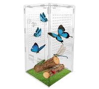 Spider Enclosure, Acrylic Jumping Spider House, 11.81x5.91x5.91 inches Ventilated Reptile Breeding Cage for Observation and Keeping Frogs, Lizards, Geckos, Turtles, Praying Mantises