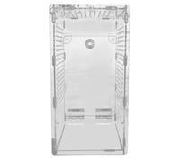 Spider Enclosure, cage à saut acrylique, cage ventilée pour reptiles, habitat de brissage, conception d'observation sécurisée, pour utilisation tortue de gecko, 38 x 15,91 x 15,91 cm