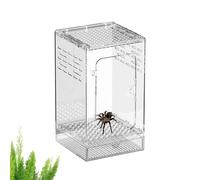 Spider Enclosure - Clear Acrylic Reptile Terrarium with Ventilation, Transparent Observation Box for Tarantula, Gecko, Lizard, Mantis, Scorpion, Coleopteran, Snake, Or Small Pet Habitat Display