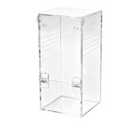 Spider Enclosure, Magnetic Door Acrylic Habitat Cage, Reptile Jumping Spider Breeding Tank for Tarantula Gecko Frog Lizard Beetles Centipedes Natural Terrarium Home Living Room Office Display Setup