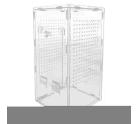 Spider Enclosure, Reptile Cage, 11.81x5.91x5.91 inches Acrylic Habitat, Transparent Housing with Ventilated Panels and Secure Latch Design, Observation Chamber for Gecko, Praying Mantis, Breeding