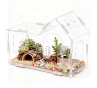 Spider Enclosure Sealed - Trousse d'araignée sauteuse en acrylique | Kit transparent pour reptiles - Enclos d'araignées sautantes en acrylique, vitrine, respirant, transparent, un environnement sain