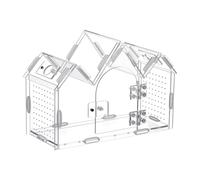 Spider Enclosures-Acrylic Clear Tarantula Habitat,Magnetic Locking Door,Cross Ventilation System,Crystal View Terrarium, Invertebrate Tank,Desktop Cage | for Mantis
