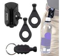 Spider Étui à outils - Ensemble de randonnée en plein air - (1) clip de ceinture autobloquant et à tirage rapide + (2) pinces extensibles pour bouteille d'eau + (1) porte-clés en caoutchouc avec trous