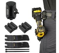 Spider Étui à Outils - Kit d'outils Double - Embouts adhésifs + Clip de Ceinture autobloquant, à tirage Rapide pour Transporter Une perceuse électrique, Un Pilote, Un Outil Multifonction, Un