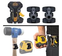 Spider Étui à outils - Mètre à ruban professionnel + étui pour marteau - Mise à niveau, autobloquant, porte-outils universel à tirage rapide avec verrouillage ambidextre du pouce - Compatible avec