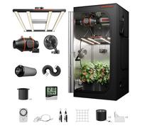Spider Farmer Kit Complet de Tente de Culture 90x90x180cm G3000 Bar Style LED Grow Light Full Spectrum Système Complet de Tente de Culture Indoor Grow Tent Kit 1680D Canvas with 4" Inline Fan Filter