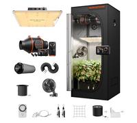 Spider Farmer Kit complet SF1000 Samsung LM301H EVO Diodes Dimmable 70 x 70 x 160 cm Système complet 70 x 70 x 160 cm Ensemble de tente de culture avec ventilateur en ligne de 10,2 cm avec régulateur