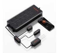 Spider Farmer Kit multiprise GGS AC10, 10 prises de contrôle intelligentes basées sur une application, capteur de sol 3 en 1, capteur de lumière humide de température, pour tente de culture intérieure